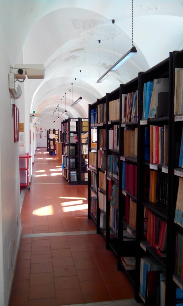 Student life in Italy on the university campus in Ancona Library