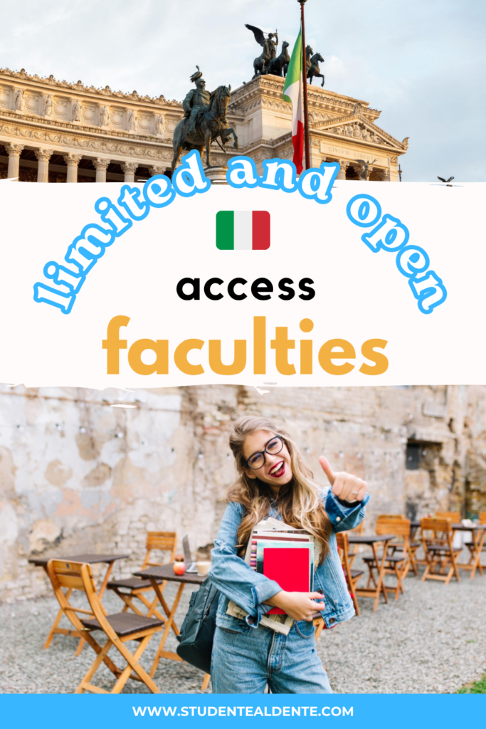 Open and limited admission university courses in Italy explained for international students.
